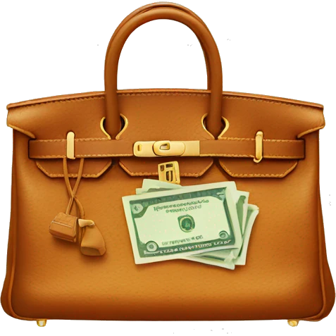 hermes birkin bag full of money  emoji