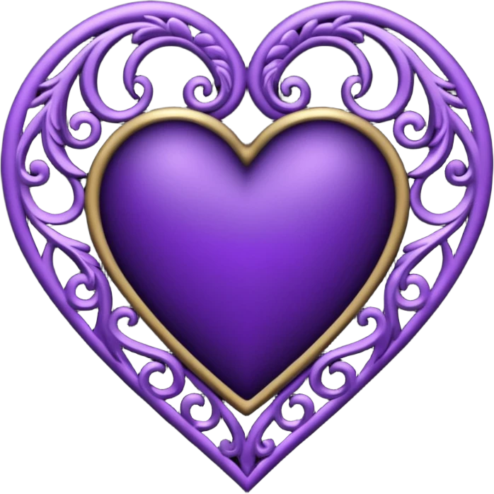 heart with purple gothic filigree emoji