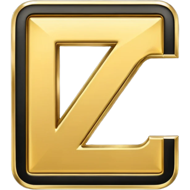 letter Z in black and gold emoji