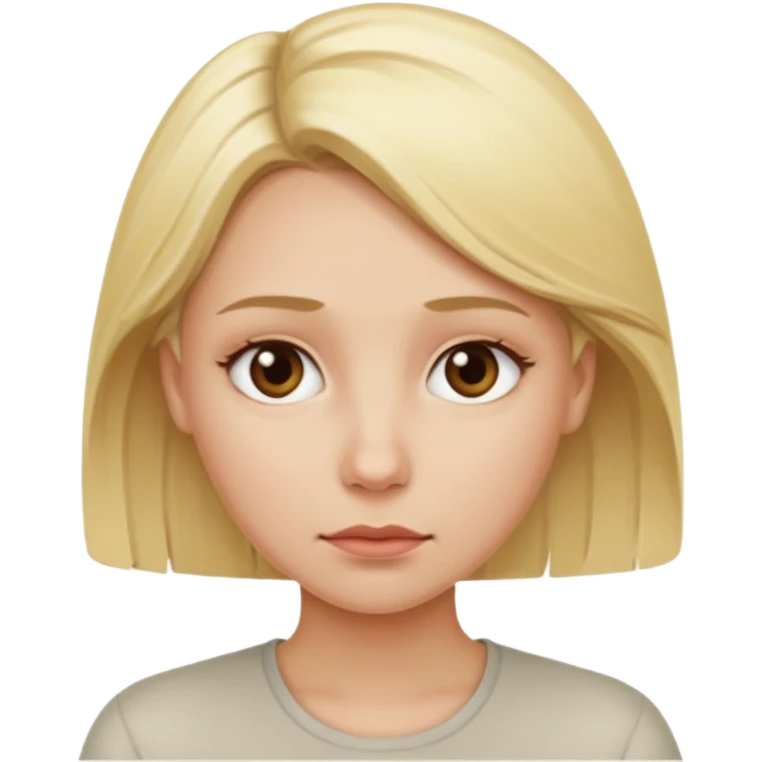 blonde woman sighing emoji