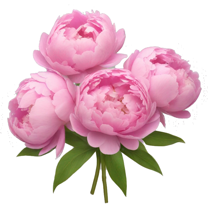 Bouquet of pink peonies emoji