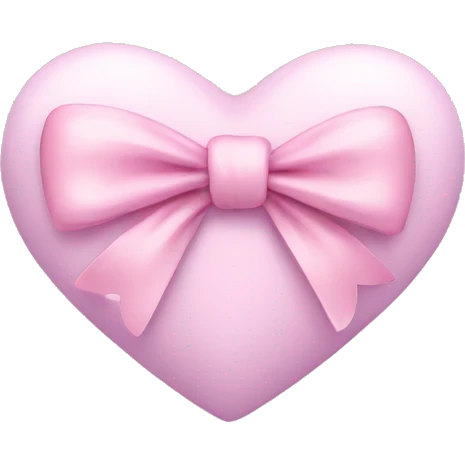Pastel pink love heart with bow emoji