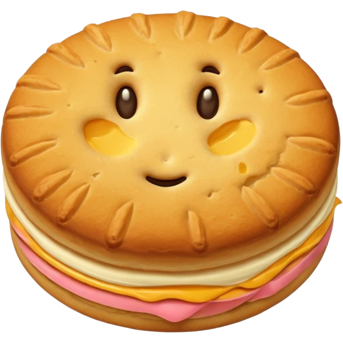 Biscuit simple sans visage emoji