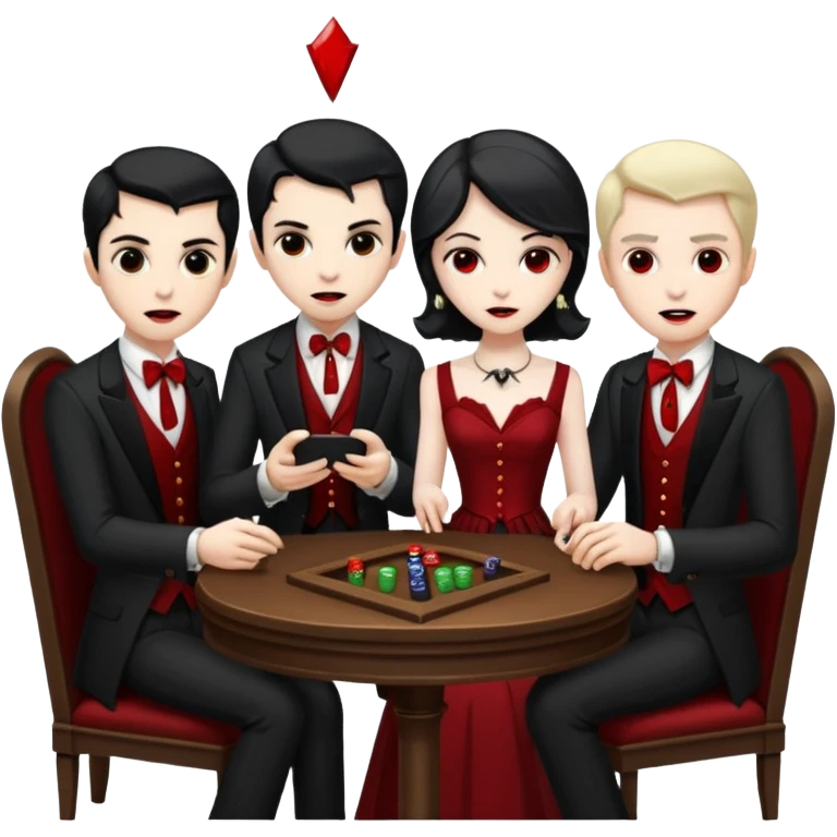vampires playing game emoji