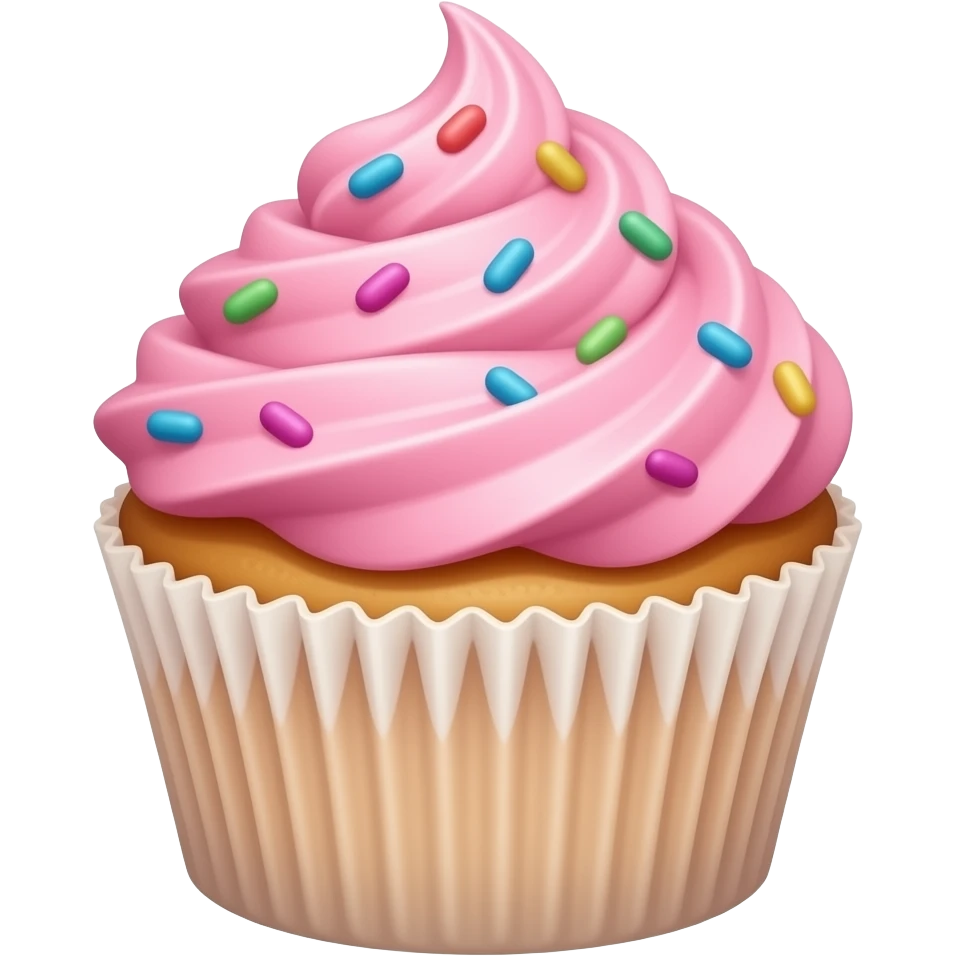 Cupcake with pink icing emoji