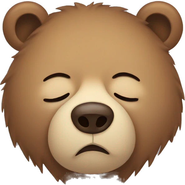 Sleepy bear emoji