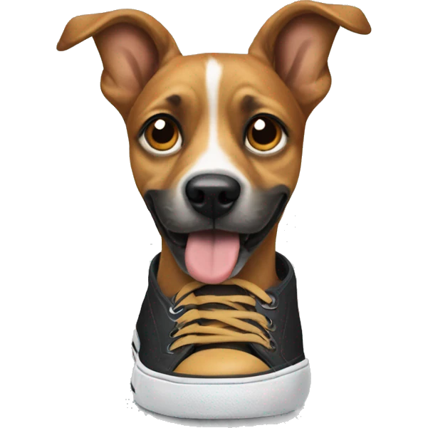 Dog with shoes emoji