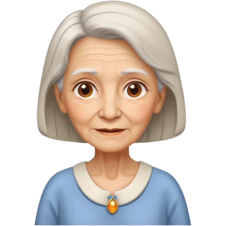 In medieval fairy tales, a kind and amiable grandmother who did not wear jewelry emoji