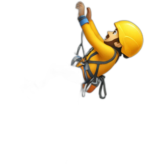 CLimber taking a fall emoji