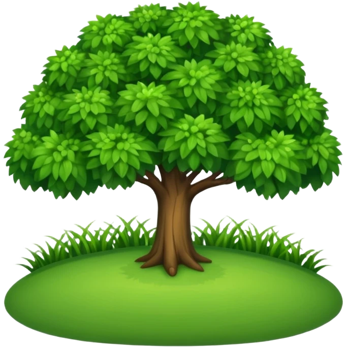 Grass lawn tree emoji