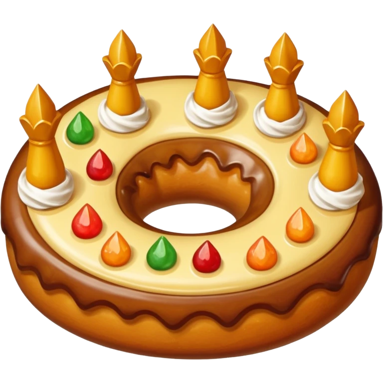 roscon de reyes DE ESPAÑA pero sin velas, emoji