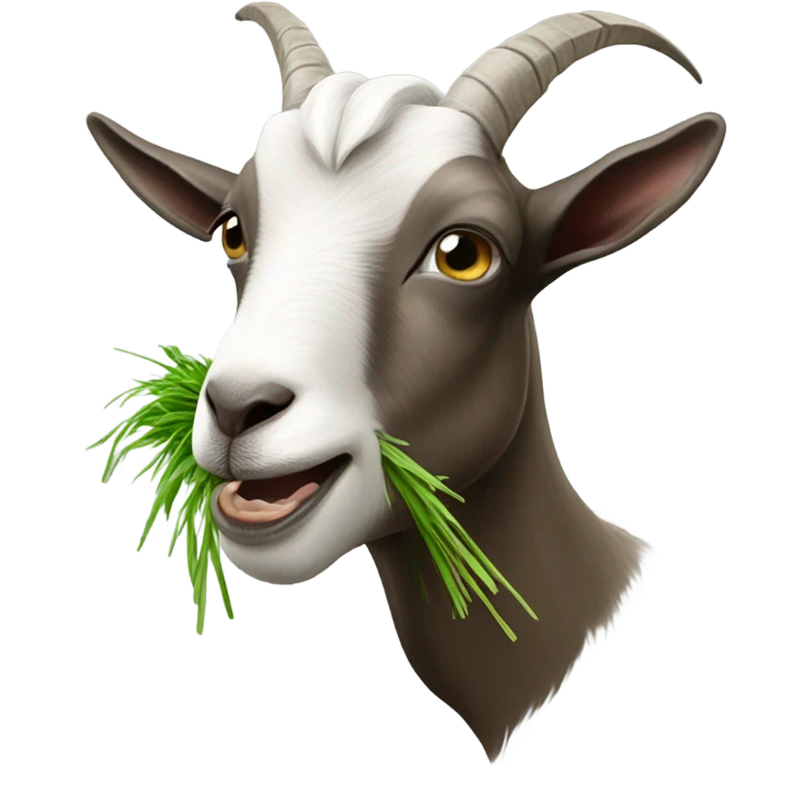Goat Eating grass emoji