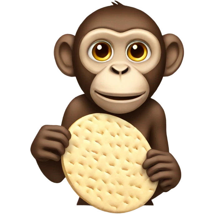 Monkey holding wafer emoji