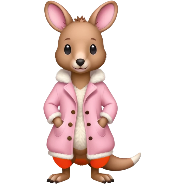 Pink kangaroo emoji