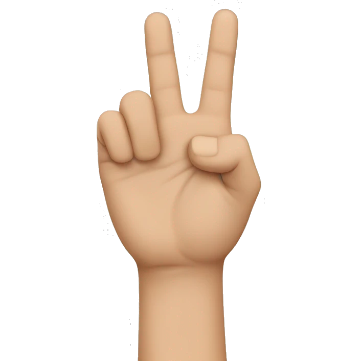 hand doing an L shape right hand emoji