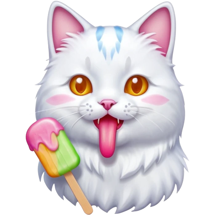 Cat licking a popsicle   emoji