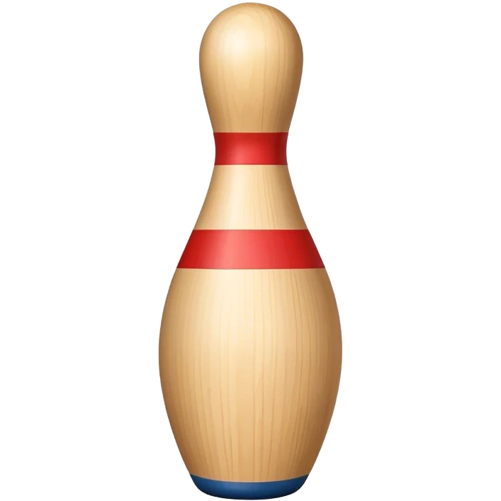 a wooden bowling pin emoji