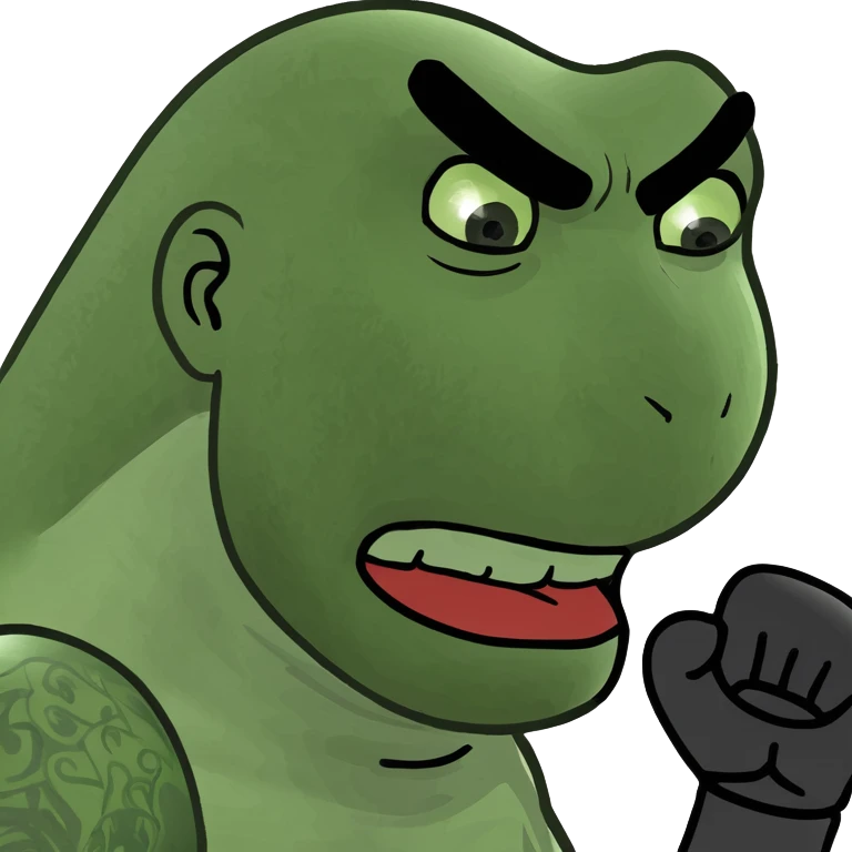 a guy with a short haircut with a tattoo on his neck and boxing gloves emoji