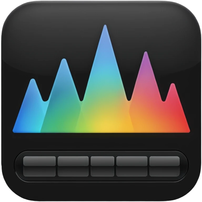 full black audio spectrum, the spectrum is black emoji