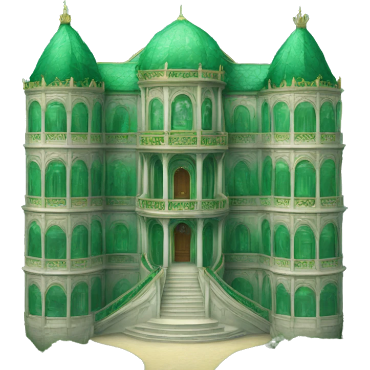Palace fully made out of emerald emoji
