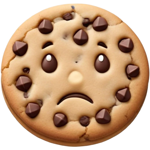 Cookie with pleading face emoji