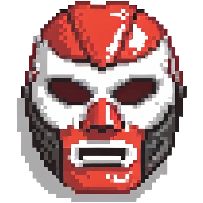 red and black luchador mask emoji