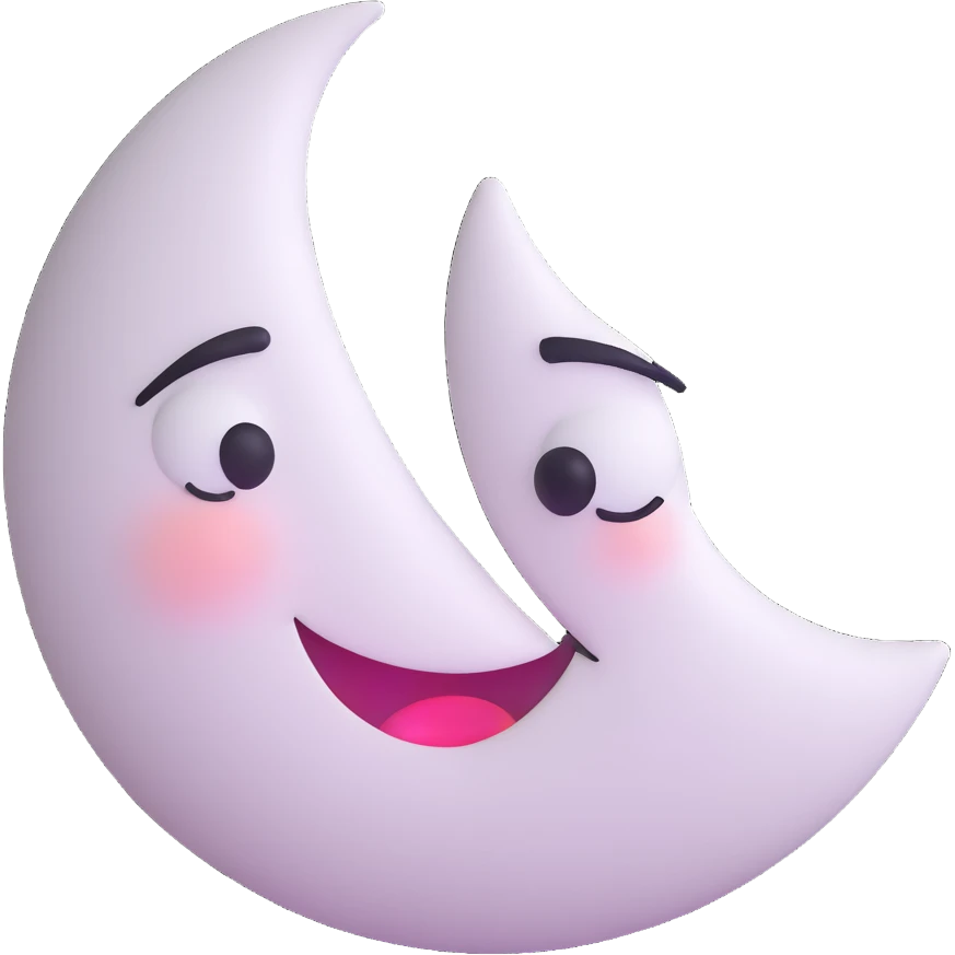 a winking moon emoji
