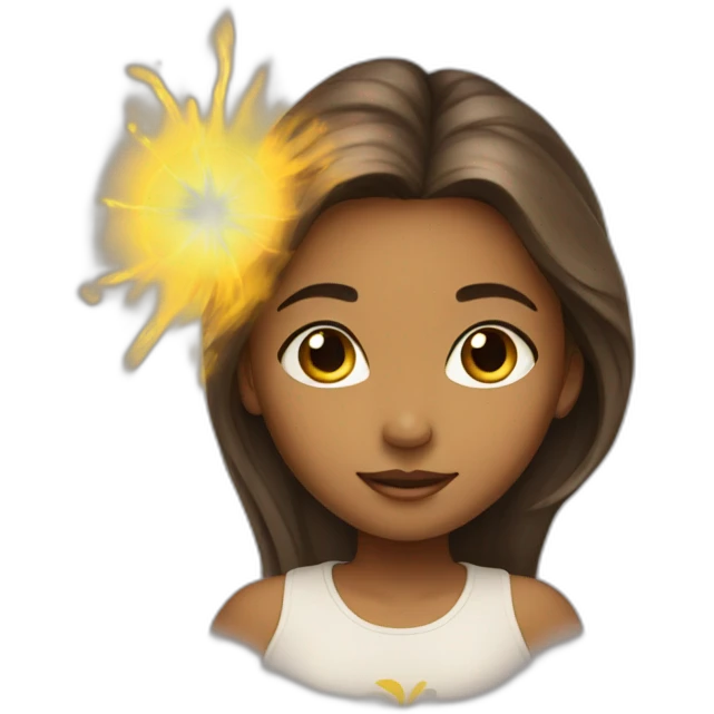 Girl in spiritual energy  emoji