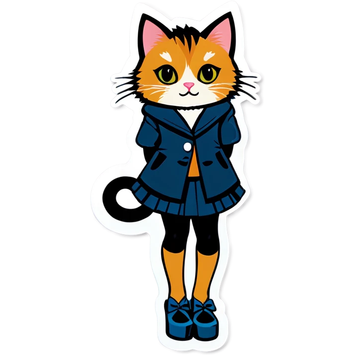 Cat wearing heels emoji
