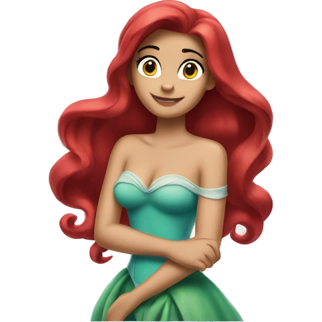 Ariel Disney with just upper body emoji