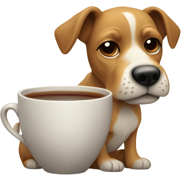 dog with tea emoji