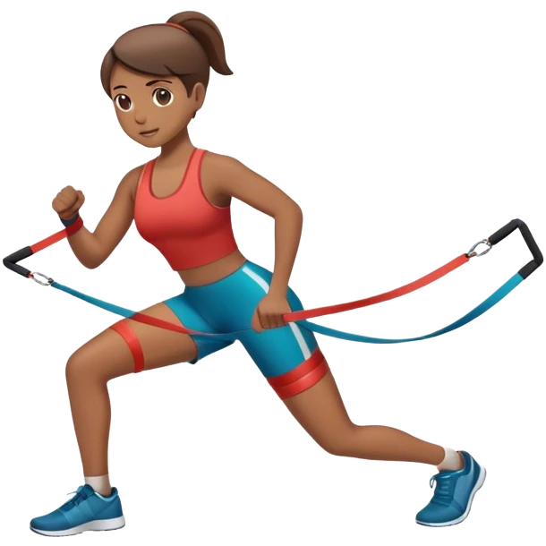 resistance band legs exercise emoji