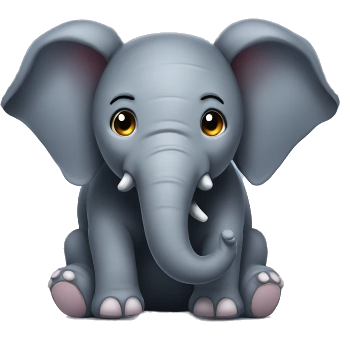Gaming elephant cute emoji