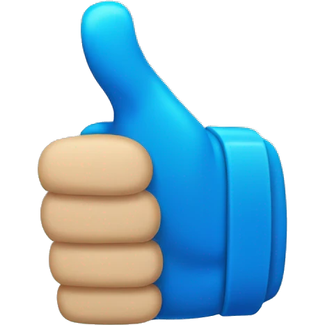 blue thumbsup emoji