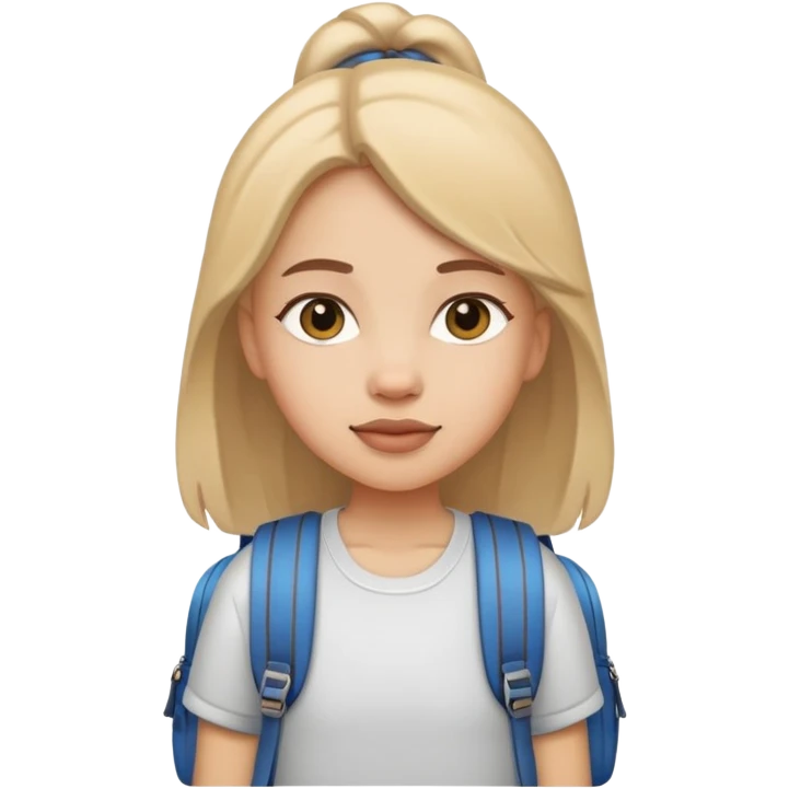girl with backpack emoji