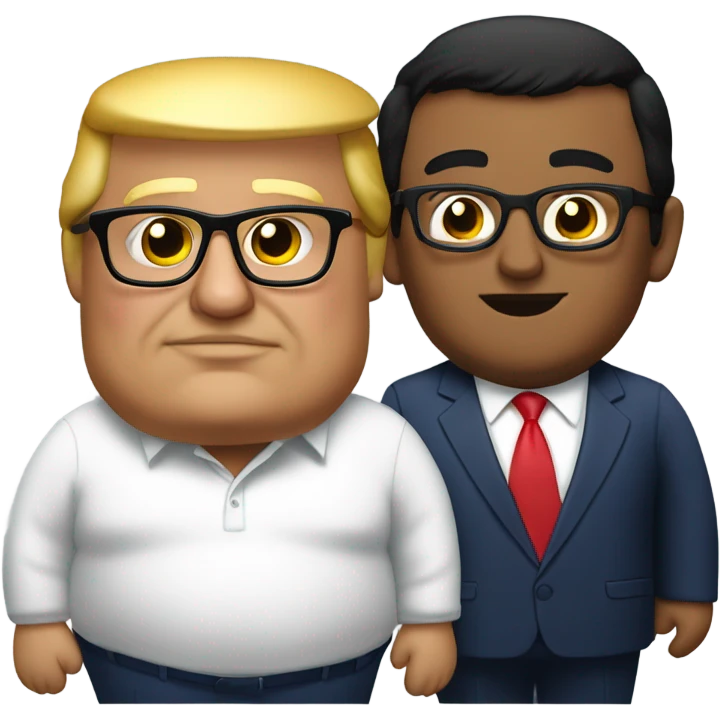 fat Hispanic guy with glasses and Trump emoji