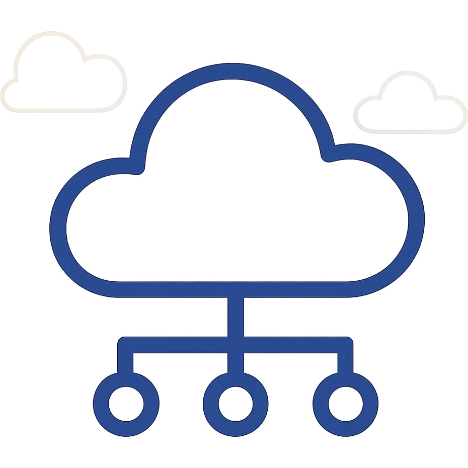 cloud computing icon, clean and simple, modern icon style emoji