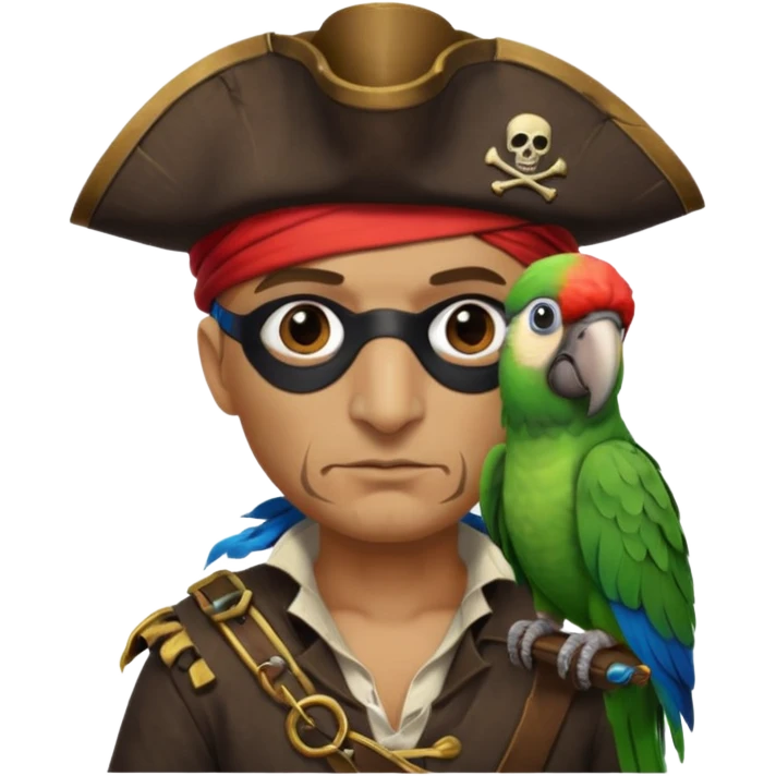pirate and parrot emoji