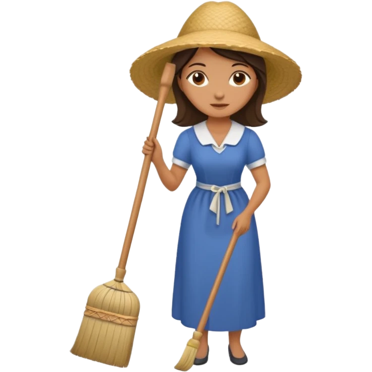 señora barriendo emoji