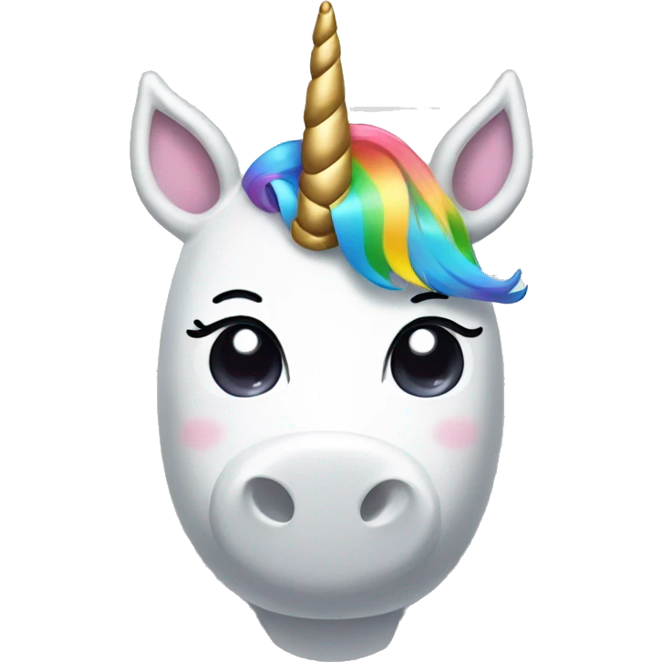 unicorn with   Bow on a toilet emoji
