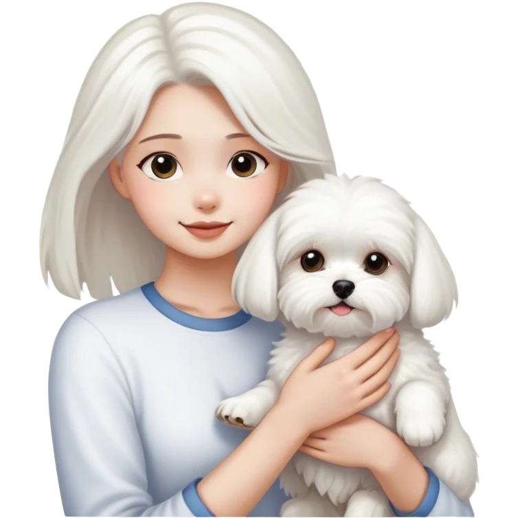 Dog  maltés and person  emoji