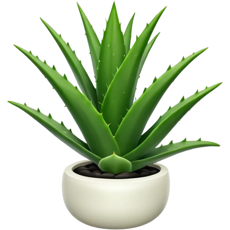 make an aloe vera and it just have the color black and white emoji