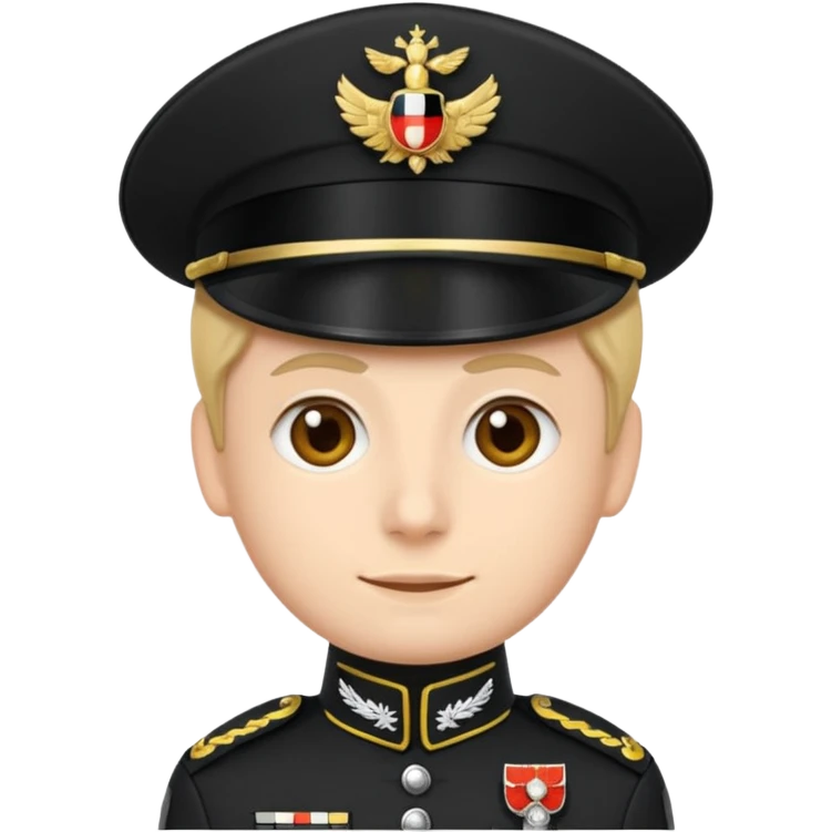 Un emoji di un carabiniere con il grado da carabiniere con uniforme nera emoji