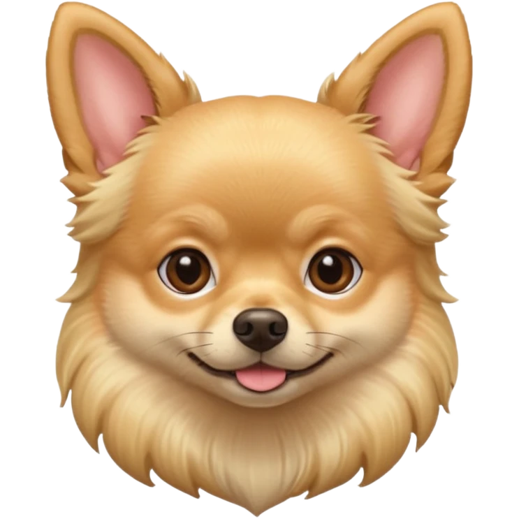 Dog with Pomeranian body and chihuahua  head and all blond full dog emoji