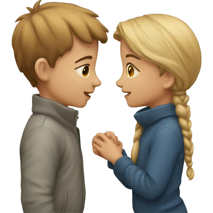 Kissing boy and girl emoji