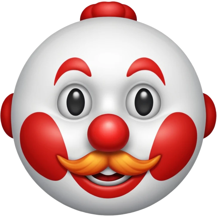 Only red cirque clown nose emoji