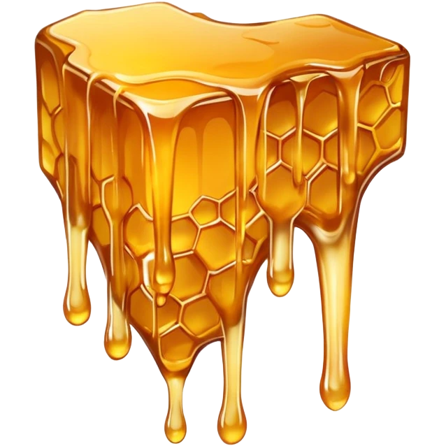 a piece of honeycomb dripping homey emoji