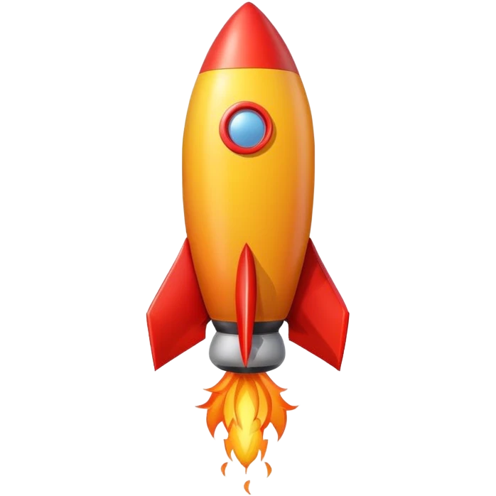 rocket shaped flying balloons emoji