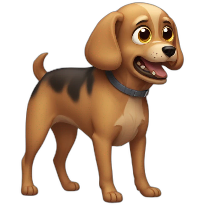 Scary dog emoji