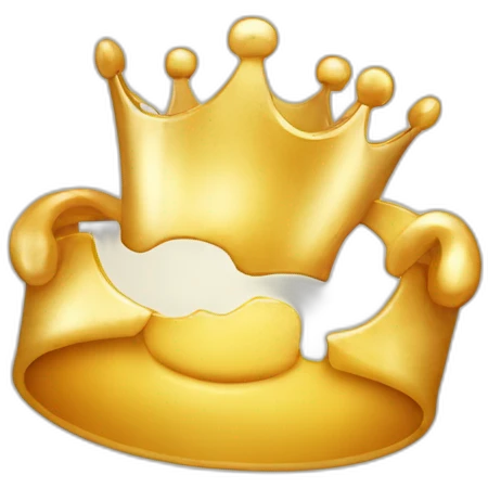 Letra R con una corona dorada emoji